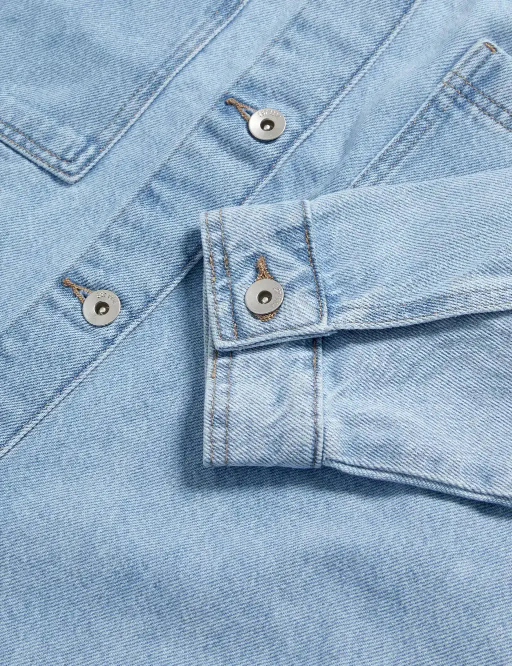 Pure Cotton Denim Relaxed Shacket  Adomoo