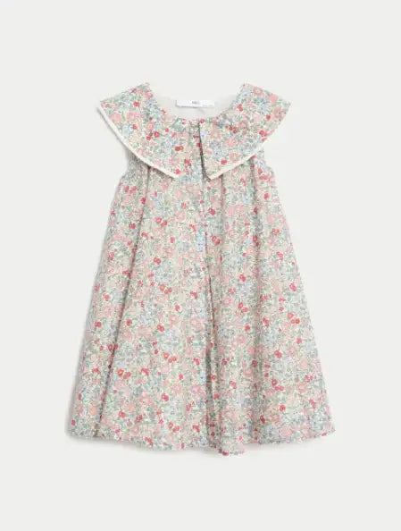 Pure Cotton Floral Dress (2-8 Yrs)  Adomoo