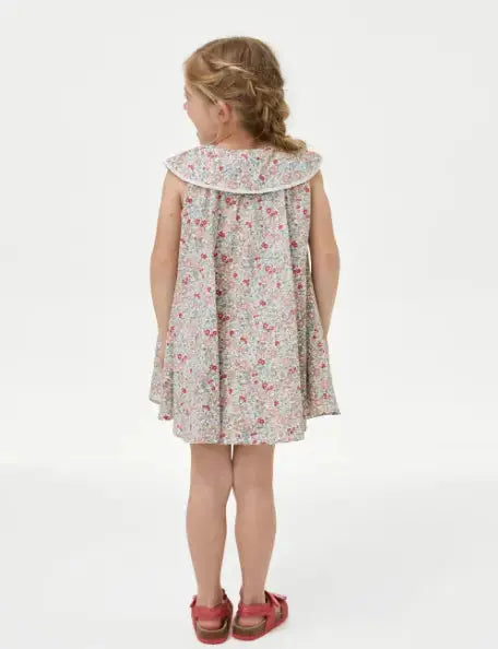 Pure Cotton Floral Dress (2-8 Yrs)  Adomoo