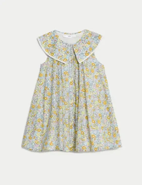 Pure Cotton Floral Dress (2-8 Yrs)  Adomoo