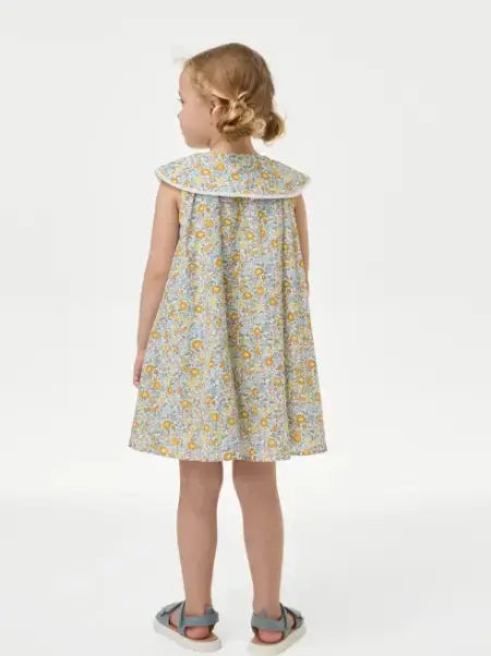 Pure Cotton Floral Dress (2-8 Yrs)  Adomoo