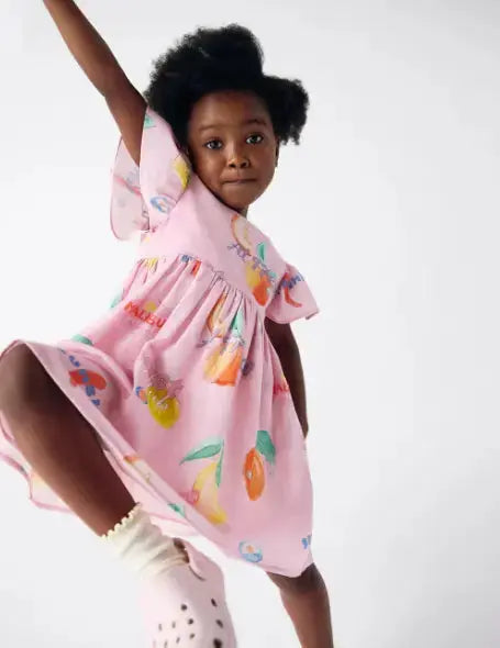 Pure Cotton Fruit Dress (2-8 Yrs)  Adomoo