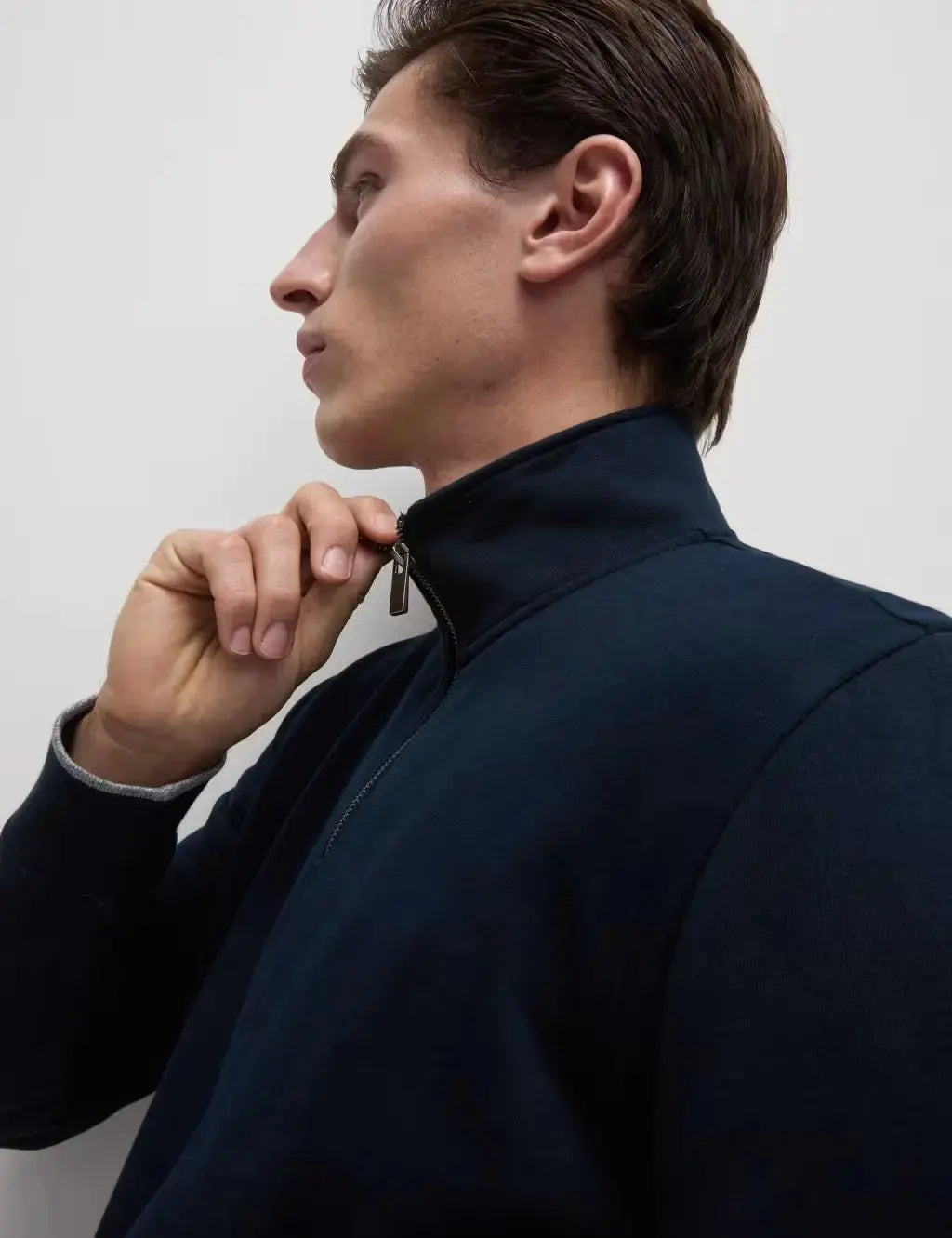 Pure Cotton Half Zip Sweatshirt  Adomoo