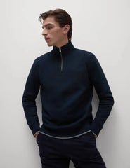 Pure Cotton Half Zip Sweatshirt  Adomoo