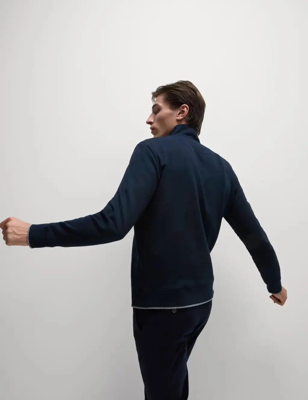 Pure Cotton Half Zip Sweatshirt  Adomoo