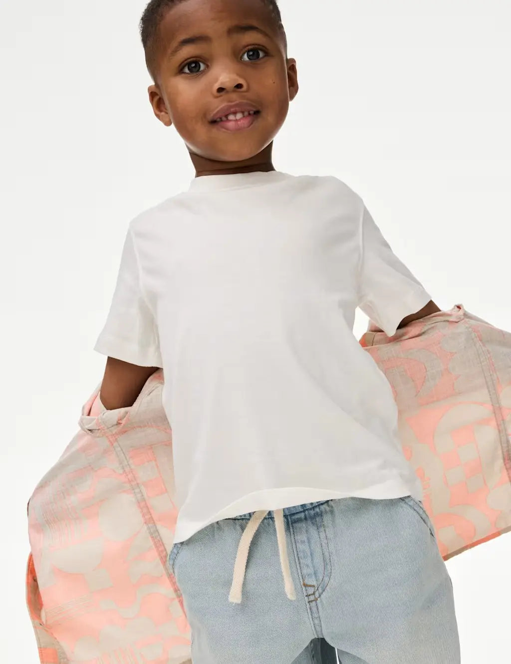 M&S Pure Cotton Printed Shirt & T-Shirt Set (2-16 Yrs)  Adomoo