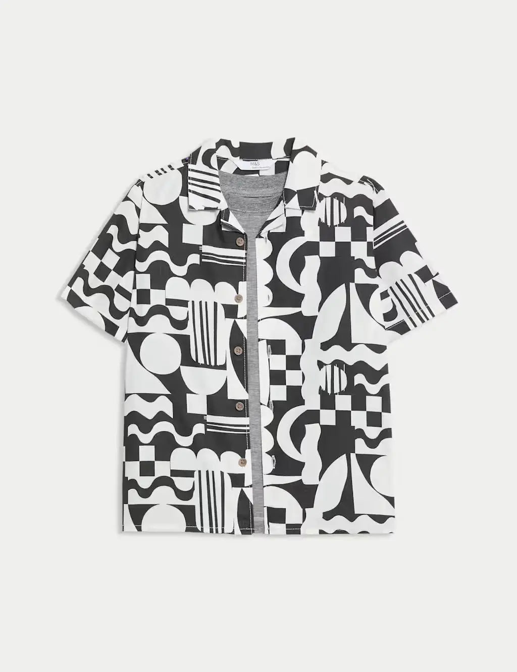 M&S Pure Cotton Printed Shirt & T-Shirt Set (2-16 Yrs)  Adomoo