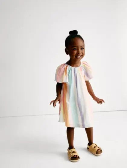 Pure Cotton Rainbow Dress (2-8 Yrs)  Adomoo