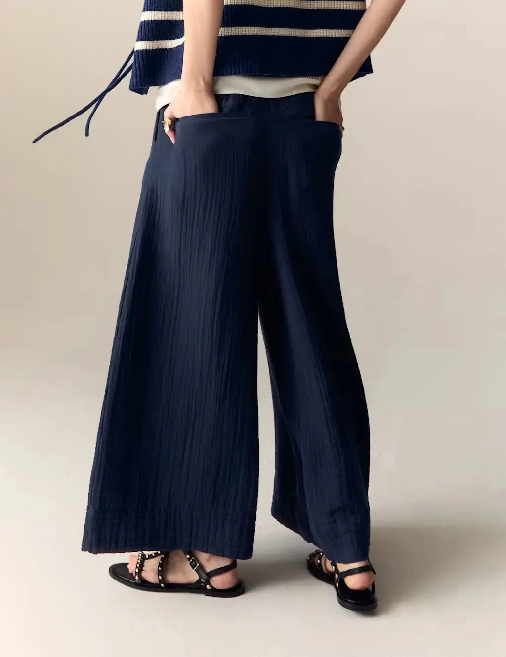 Pure Cotton Wide Leg Culottes  Adomoo