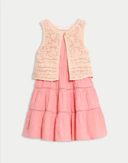 Pure Cotton Woven Dress (2-8 Yrs)  Adomoo