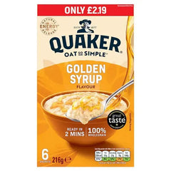 Quaker Oat So Simple Golden Syrup Porridge Sachets RRP (Case of 8)  Adomoo