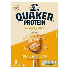 Quaker Oat So Simple Protein Golden Syrup Porridge Sachets 8x43g (Case of 6)  Adomoo