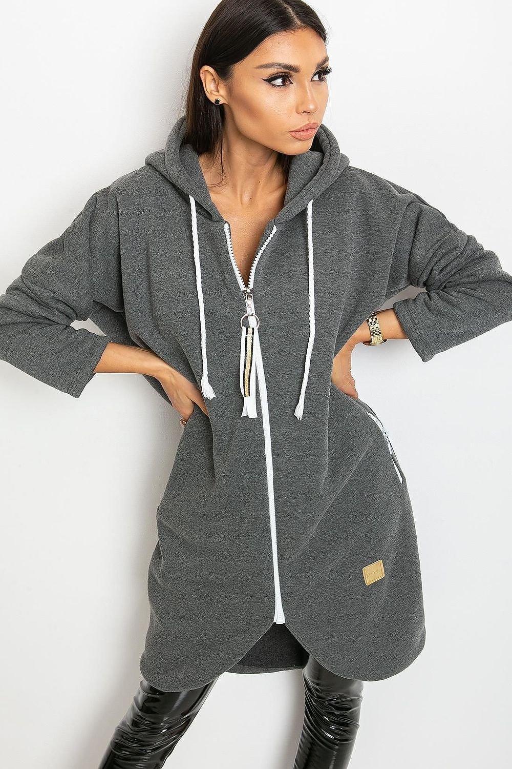Relevance Womens sweatshirt with an extended cut  Adomoo