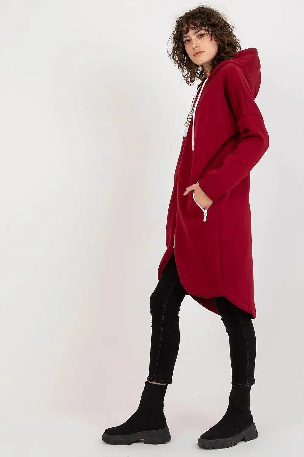 Relevance Womens sweatshirt with an extended cut  Adomoo