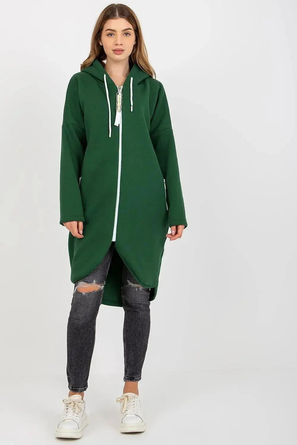 Relevance Womens sweatshirt with an extended cut  Adomoo