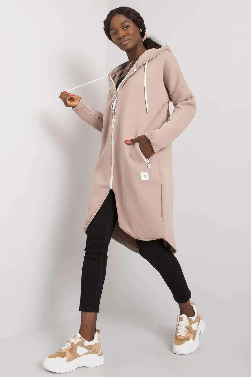 Relevance Womens sweatshirt with an extended cut  Adomoo