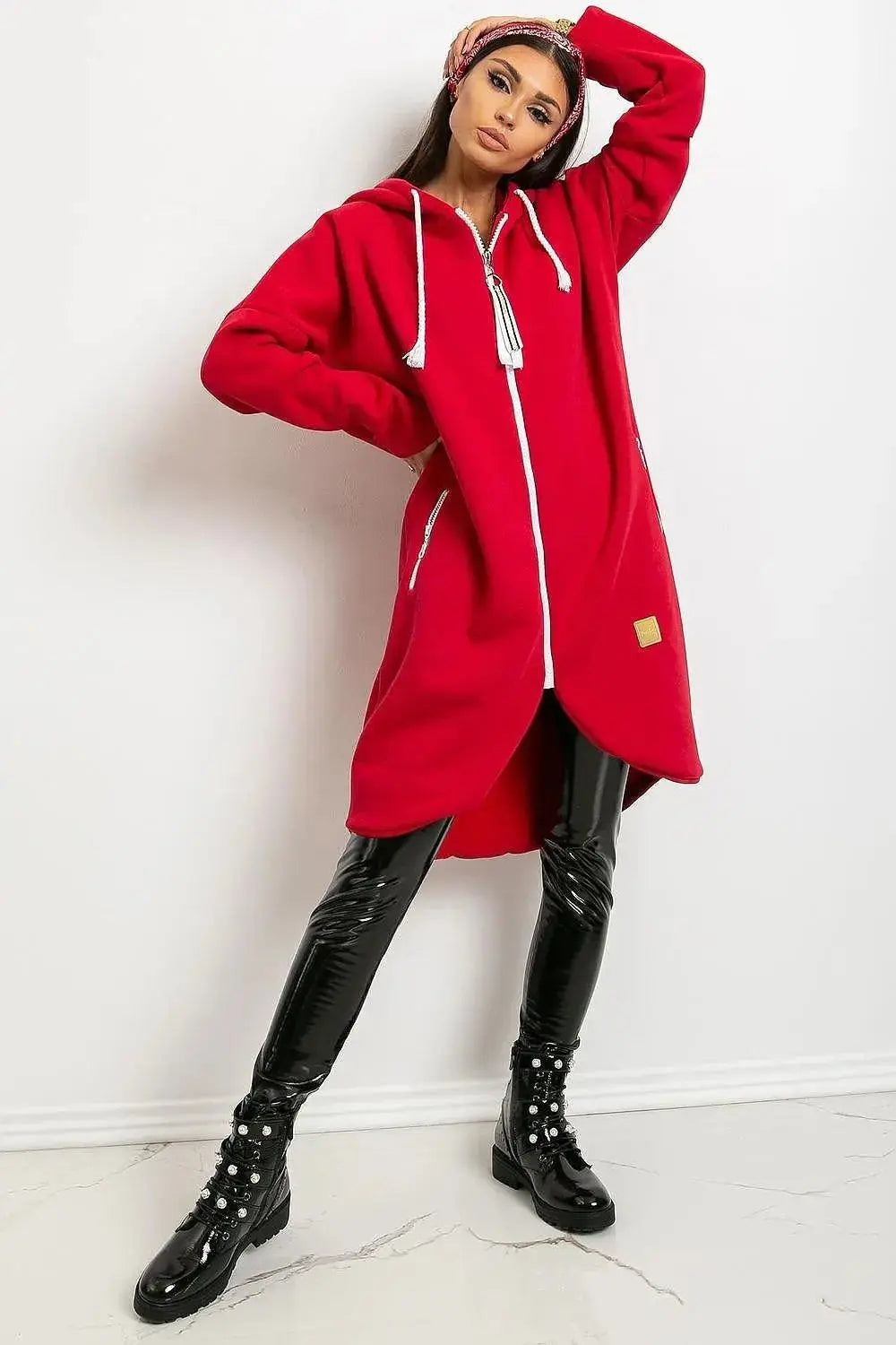 Relevance Womens sweatshirt with an extended cut  Adomoo