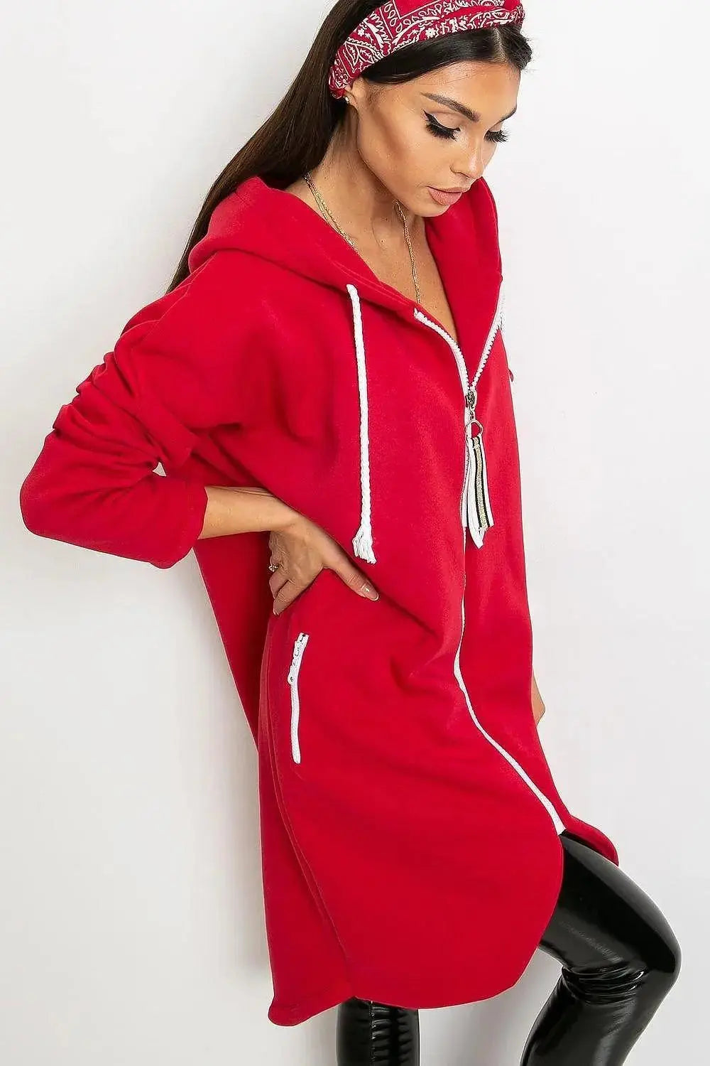 Relevance Womens sweatshirt with an extended cut  Adomoo