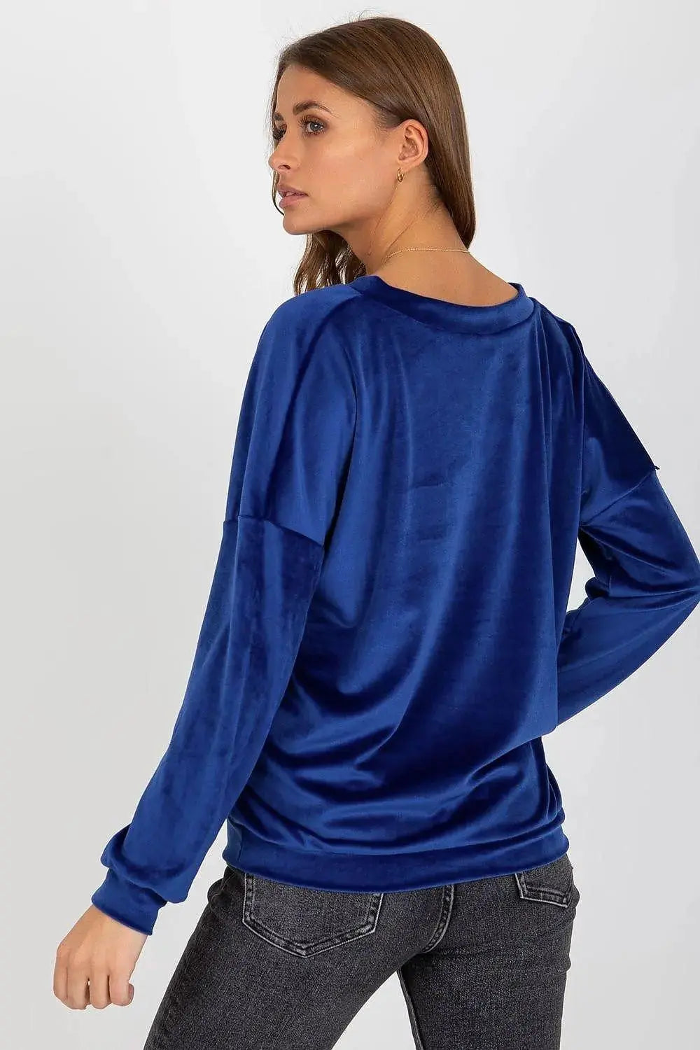 Relevance casual styling velour sweatshirt  Adomoo