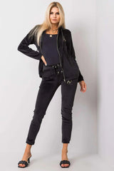 Relevance long sleeves sweatshirt with zipper, hood and slip pockets  Adomoo