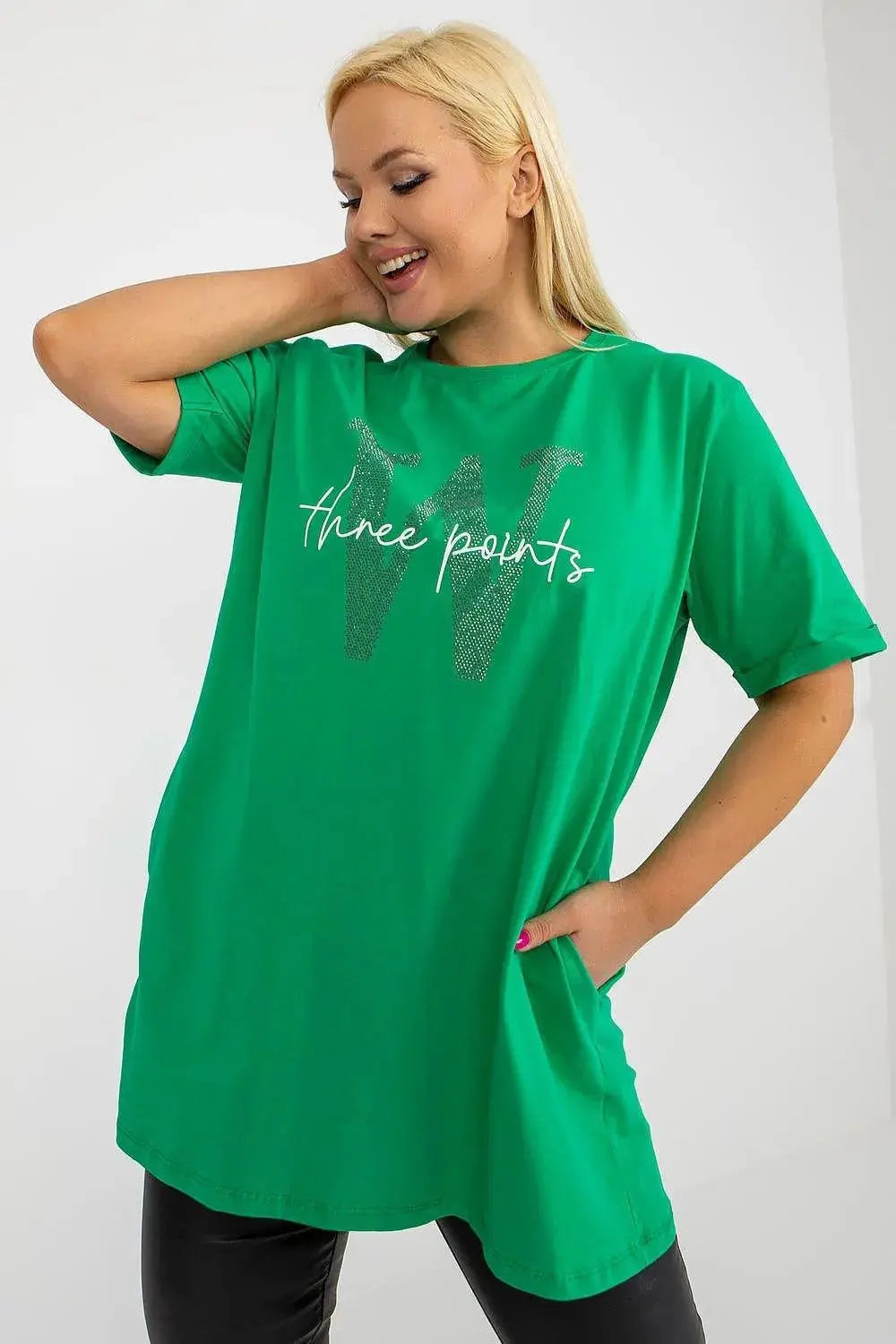 Relevance short sleeves and round neckline blouse  Adomoo