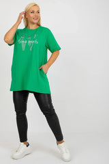 Relevance short sleeves and round neckline blouse  Adomoo