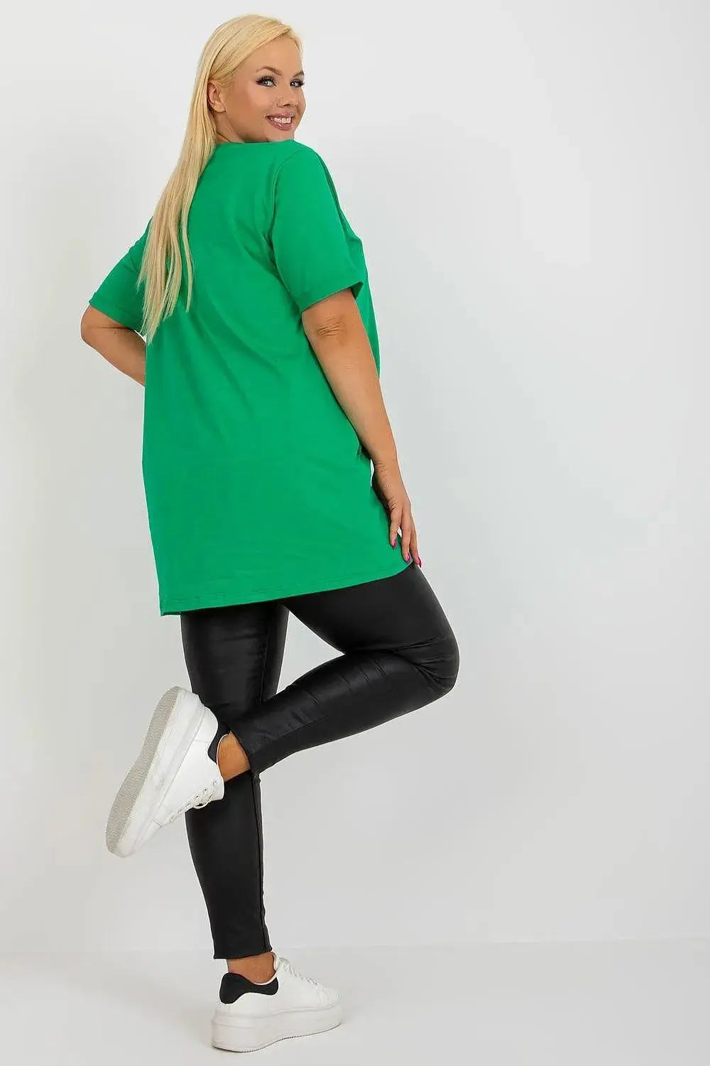 Relevance short sleeves and round neckline blouse  Adomoo