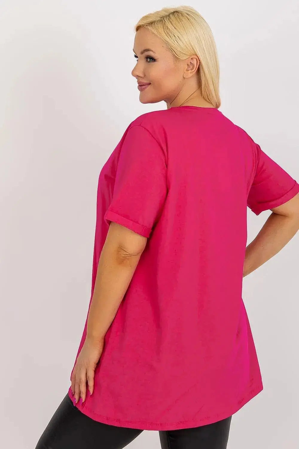 Relevance short sleeves and round neckline blouse  Adomoo
