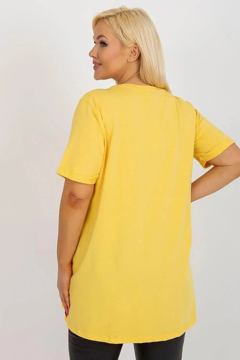 Relevance short sleeves and round neckline blouse  Adomoo