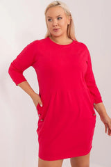 Relevance smooth, solid material feminine dress  Adomoo