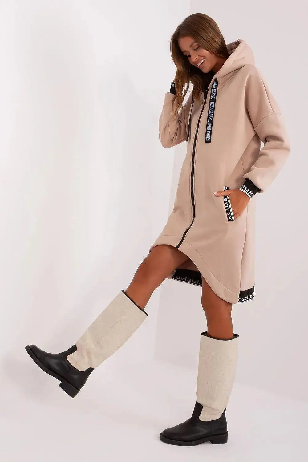 Relevance soft cotton extended sweatshirt  Adomoo