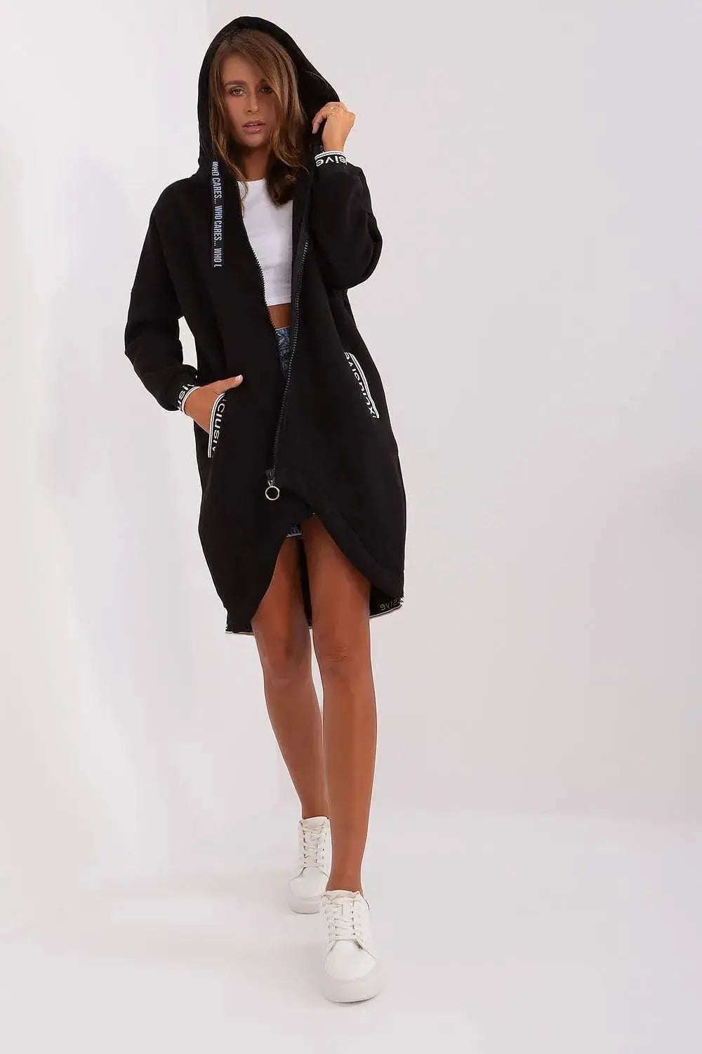 Relevance soft cotton extended sweatshirt  Adomoo