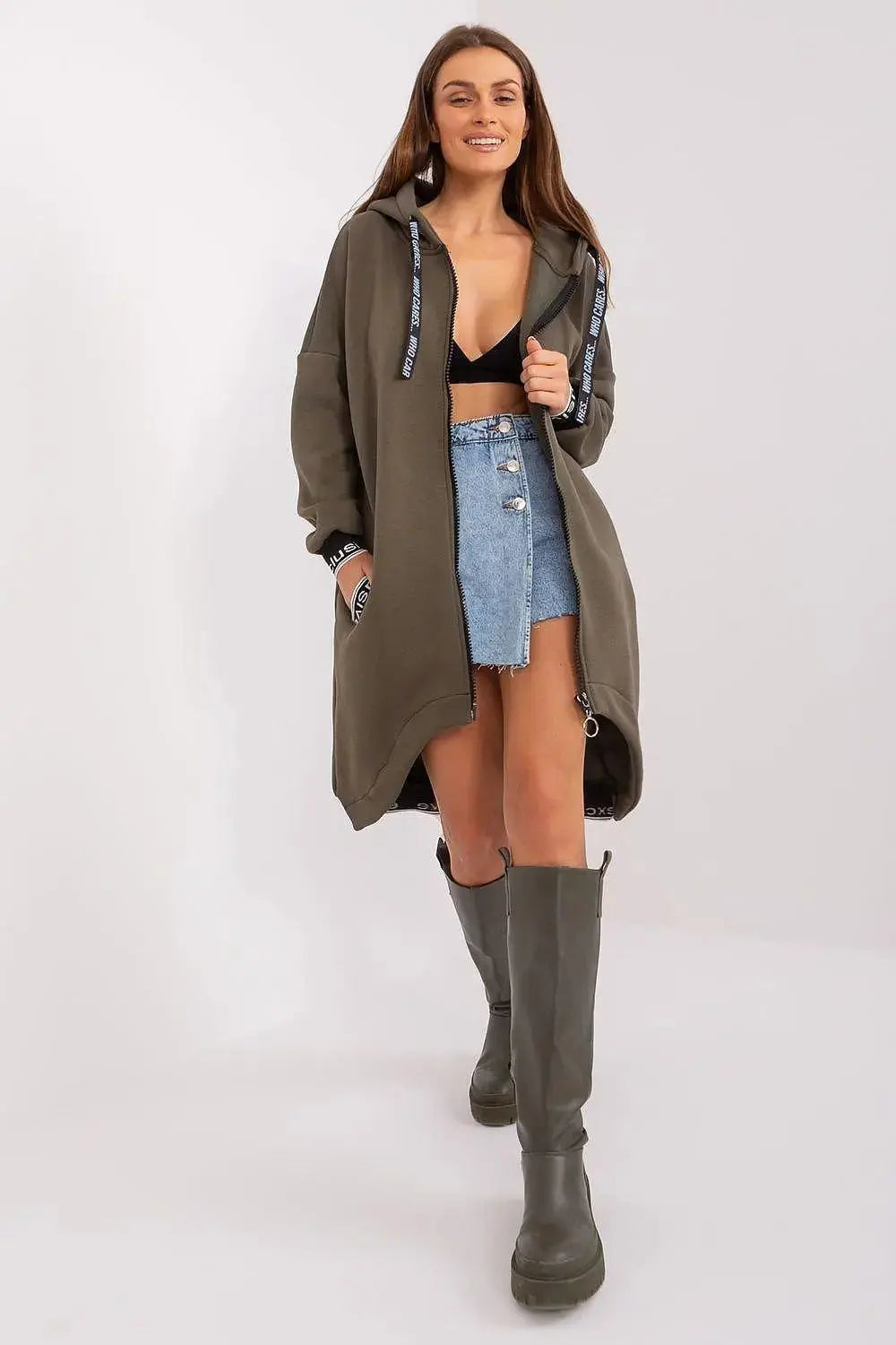 Relevance soft cotton extended sweatshirt  Adomoo