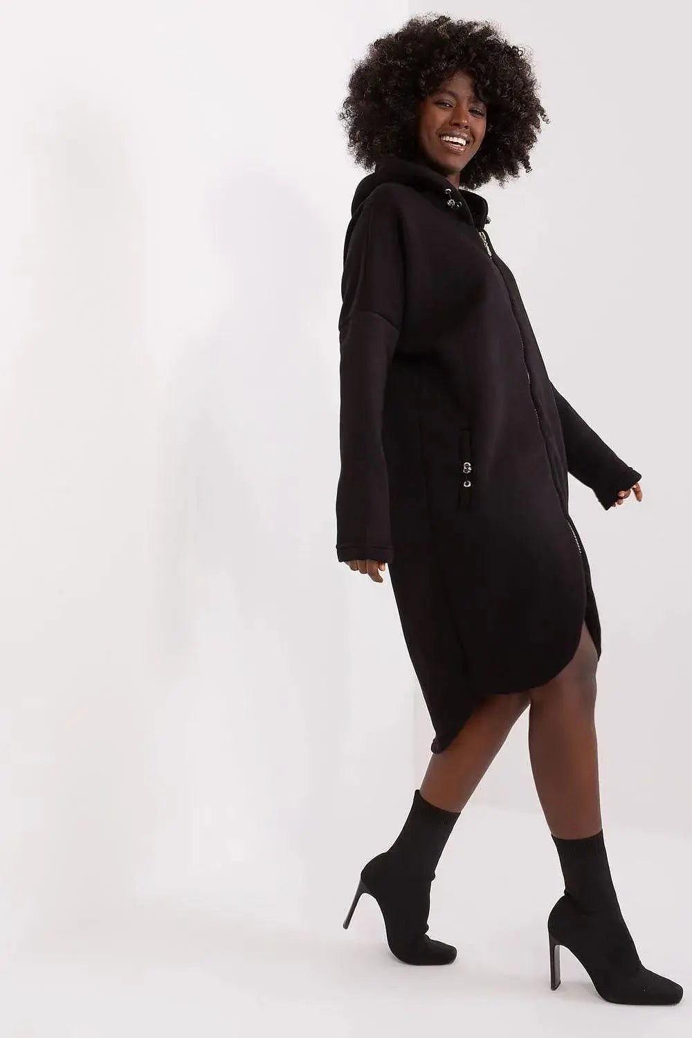 Relevance sporty style extended sweatshirt  Adomoo