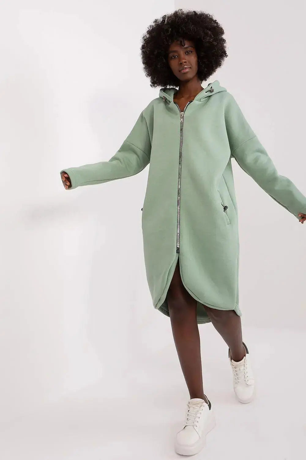 Relevance sporty style extended sweatshirt  Adomoo