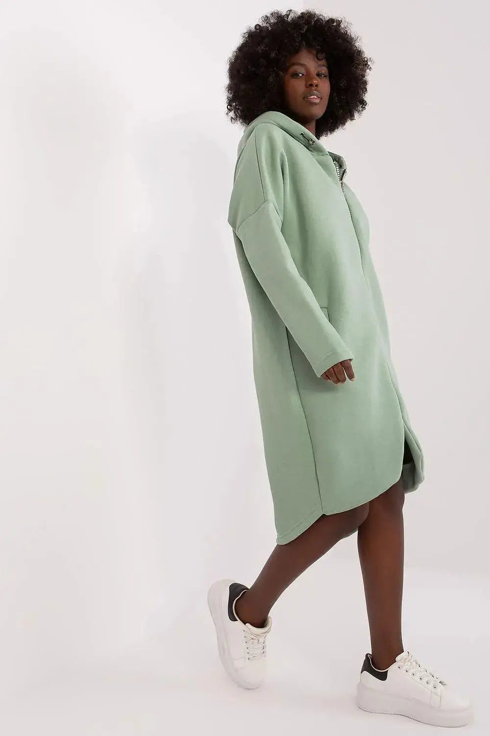 Relevance sporty style extended sweatshirt  Adomoo