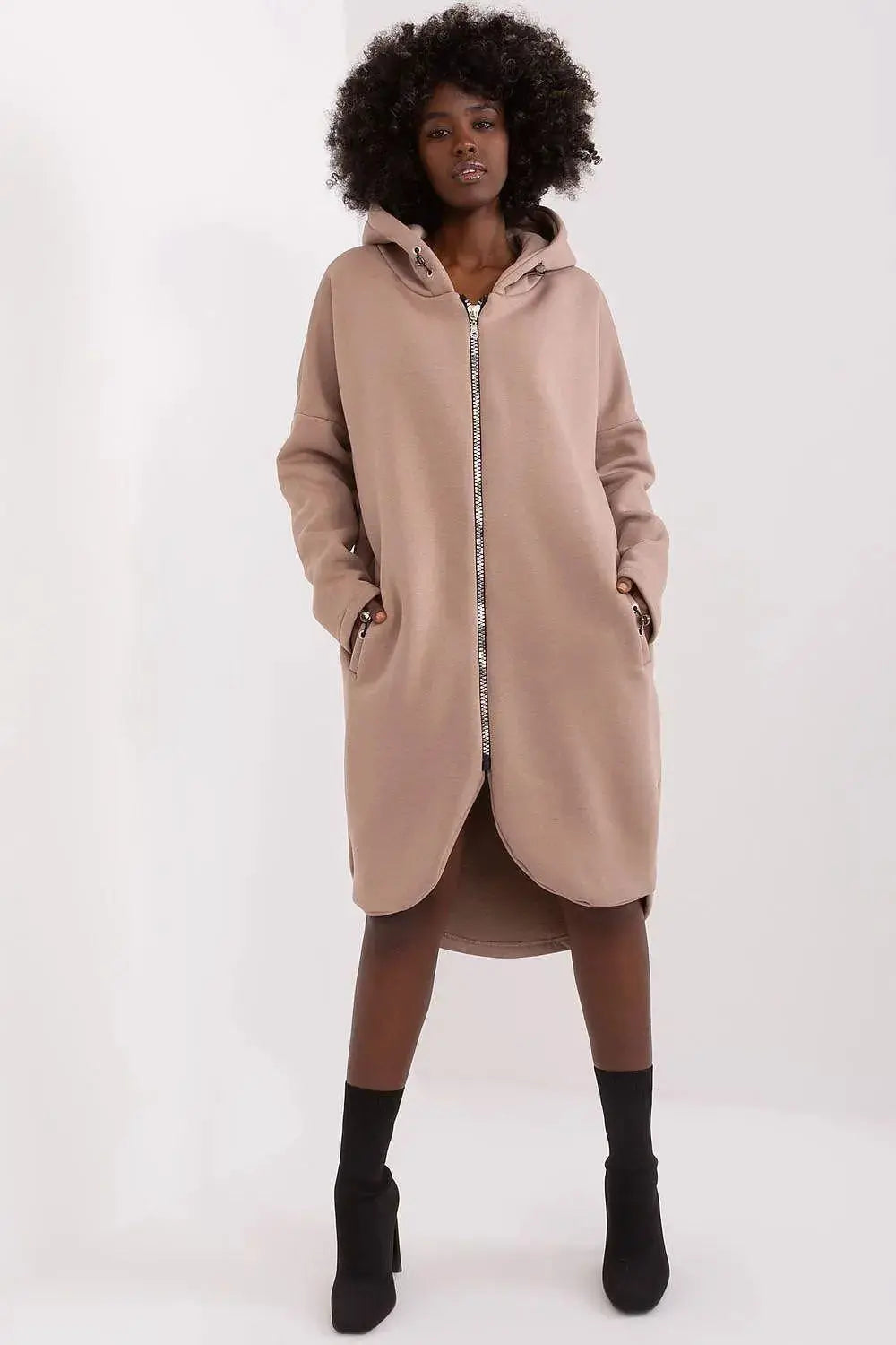 Relevance sporty style extended sweatshirt  Adomoo