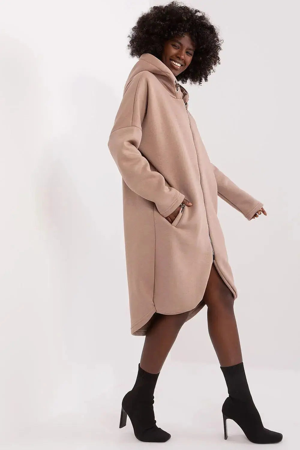 Relevance sporty style extended sweatshirt  Adomoo