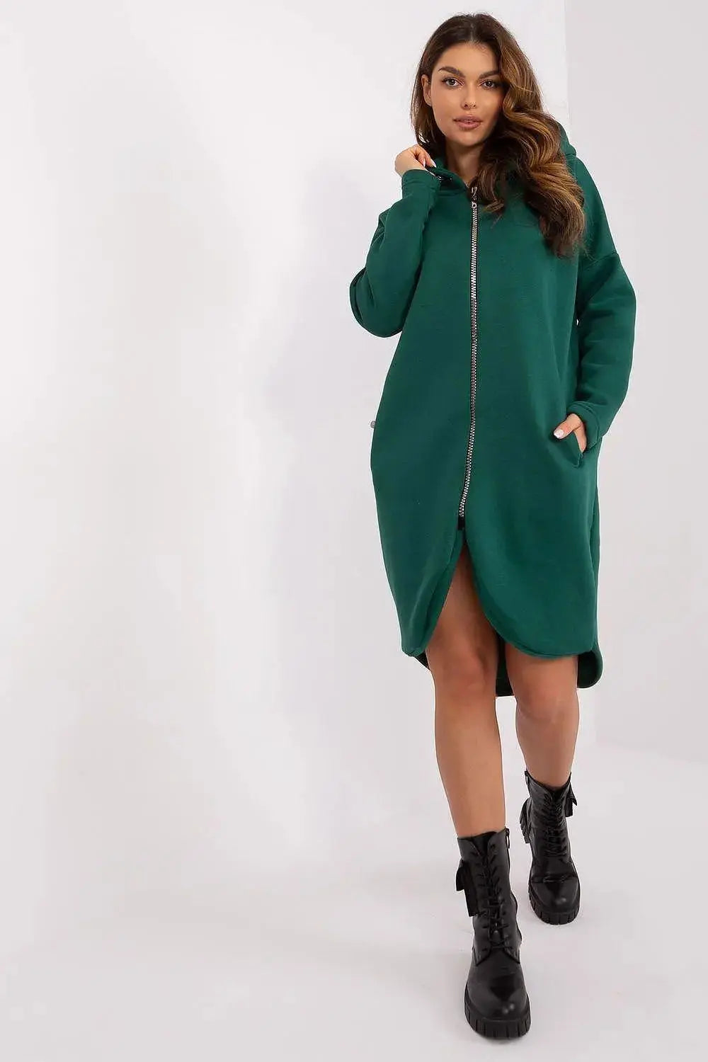 Relevance sporty style extended sweatshirt  Adomoo