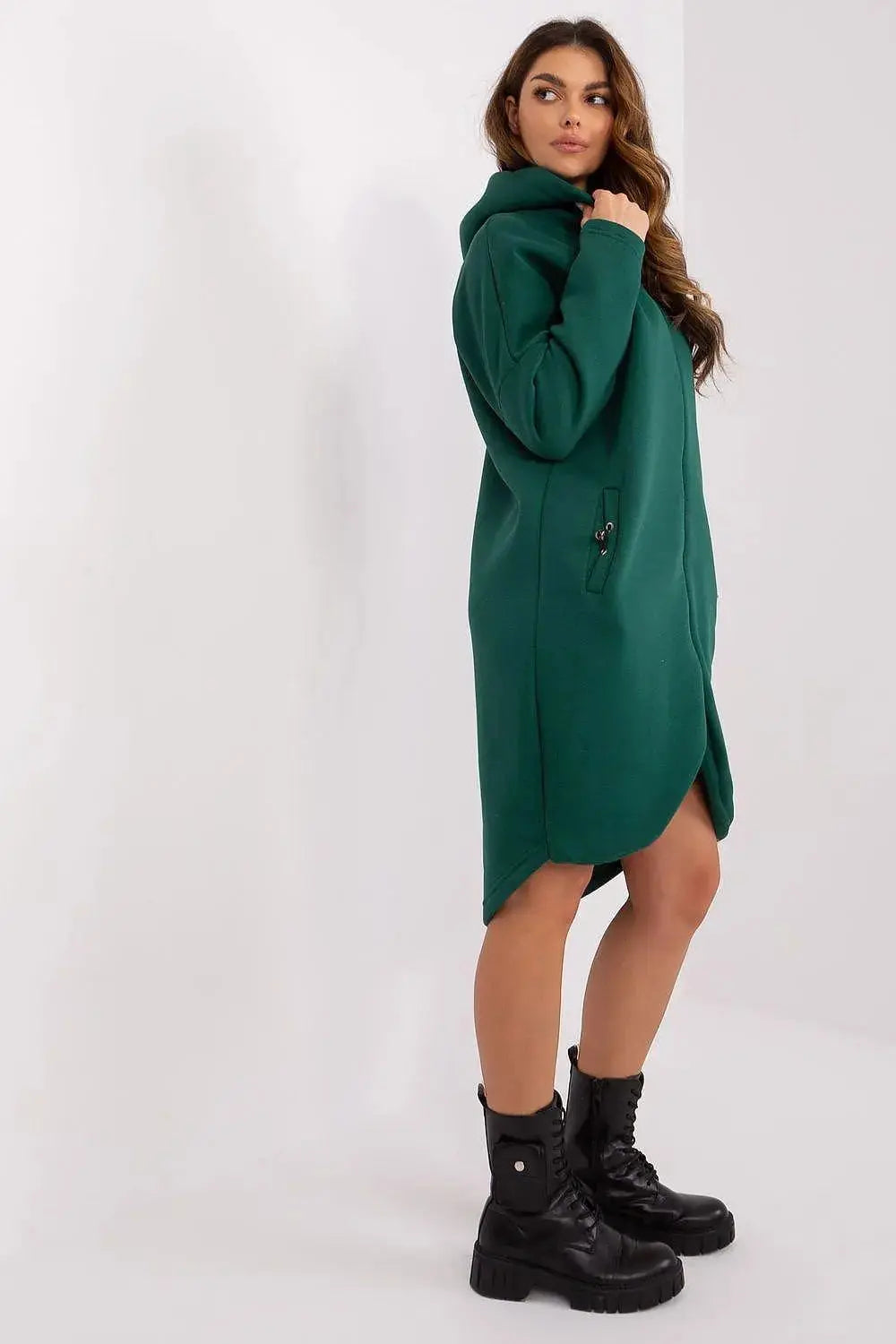 Relevance sporty style extended sweatshirt  Adomoo