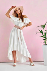 Roco Fashion asymmetrical maxi dress is made of soft, pleasant fabric that will provide comfort to the most demanding women.  Adomoo