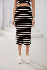Roco Fashion livya knitted midi skirt  Adomoo
