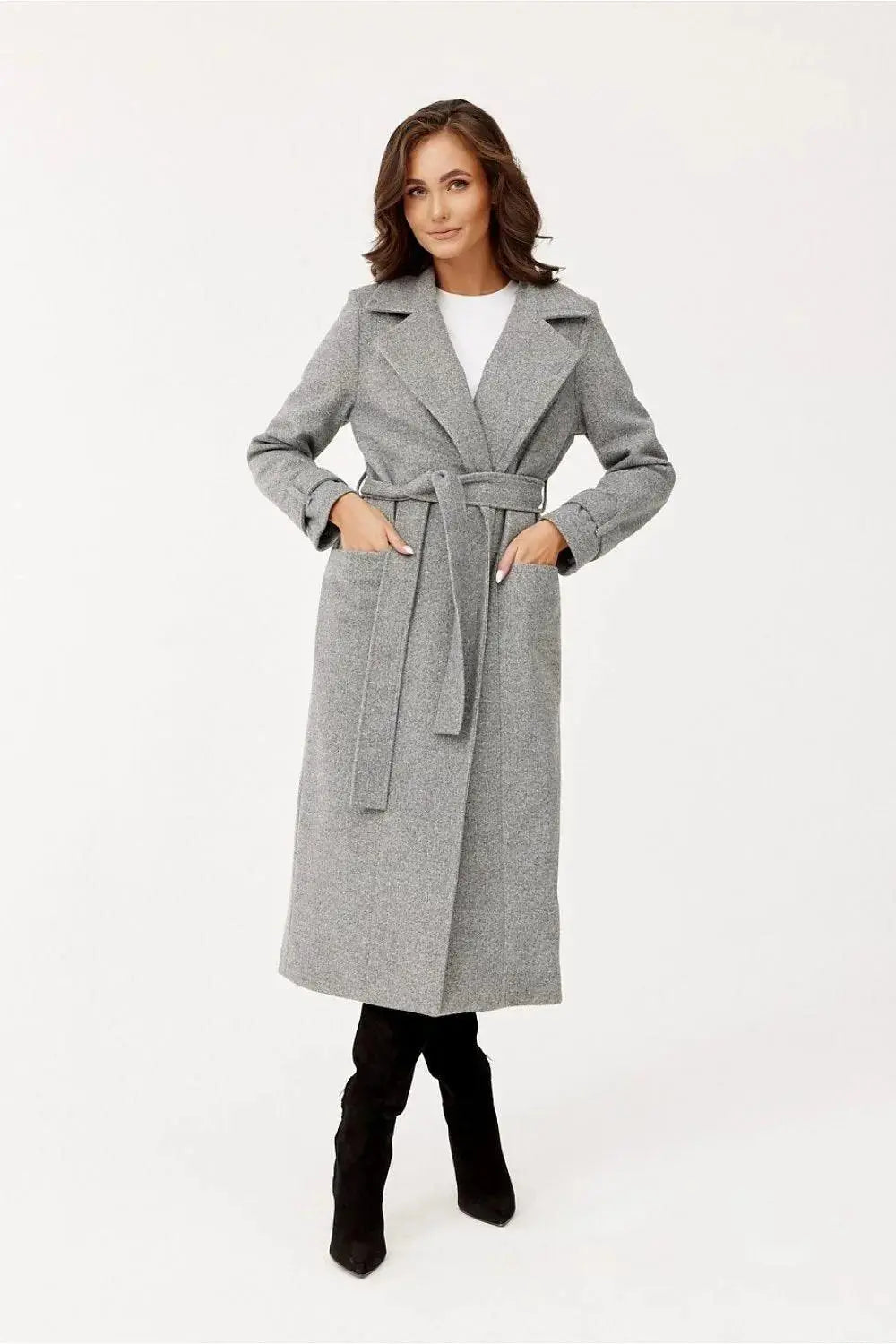 Roco Fashion slip with front pocket coat  Adomoo