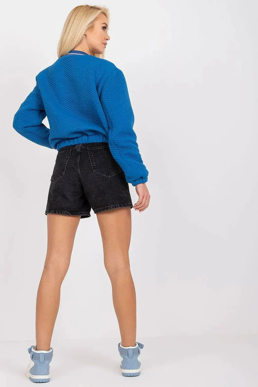 Rue Paris black long sleeve denim jacket  Adomoo