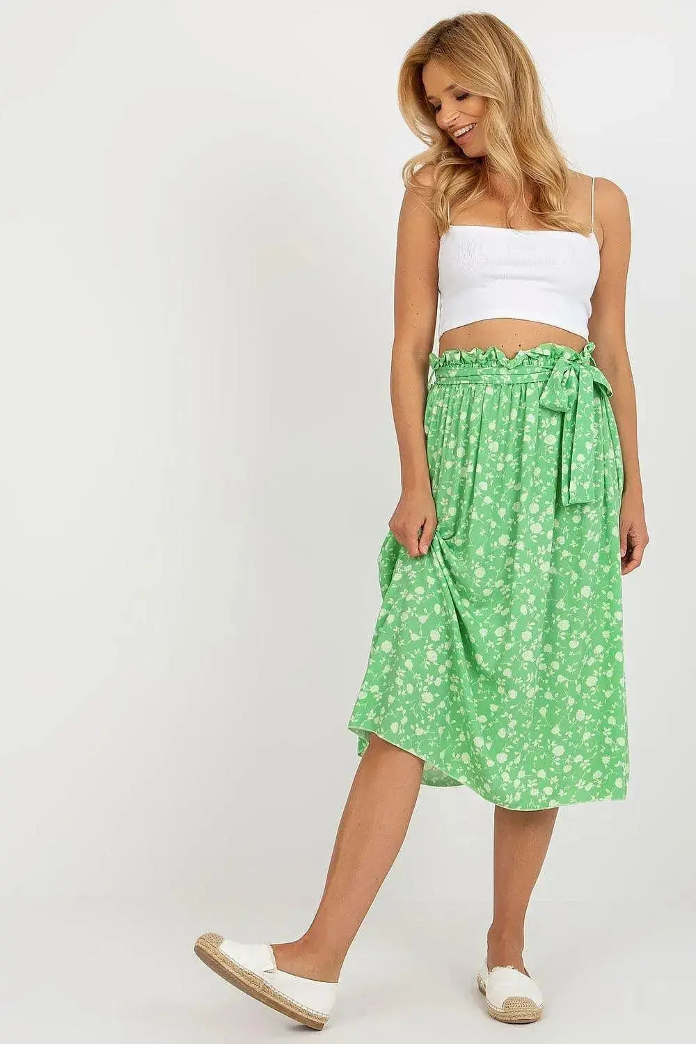 Rue Paris floral fabric skirt  Adomoo