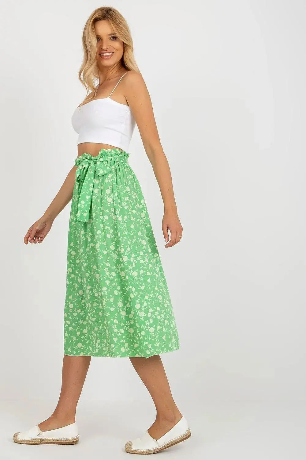 Rue Paris floral fabric skirt  Adomoo