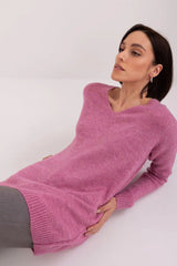 Rue Paris long sleeve and heart neckline sweater  Adomoo