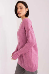 Rue Paris long sleeve and heart neckline sweater  Adomoo