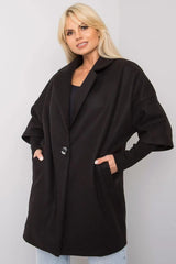 Rue Paris loose cut, button closure womens coat  Adomoo