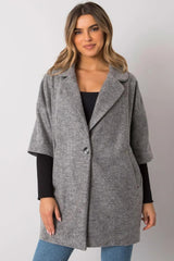 Rue Paris loose cut, button closure womens coat  Adomoo
